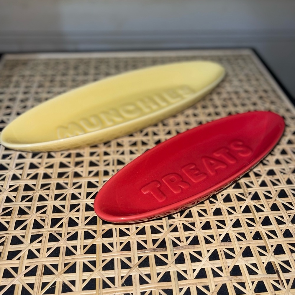 Red and Yellow Treats and Munchies Trays